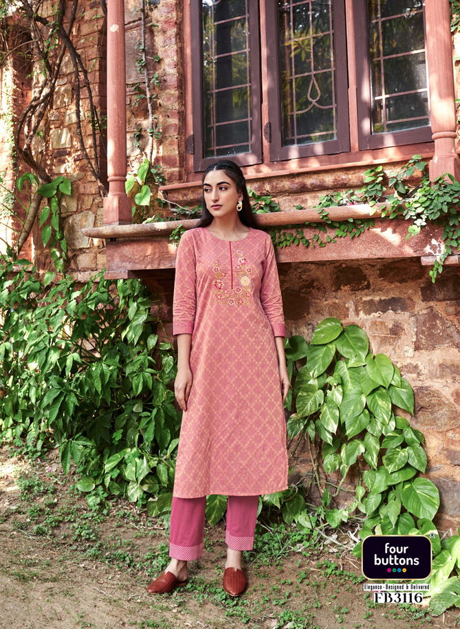 Raabta By Four Buttons 3111-3116 Kurtis With Bottom Catalog